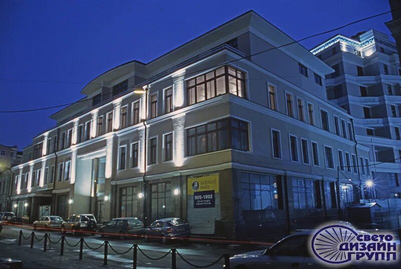 Seven дмитровский пер 7 москва фото Жилой дом в Дмитровском переулке - проект фасадного освещения в Москве