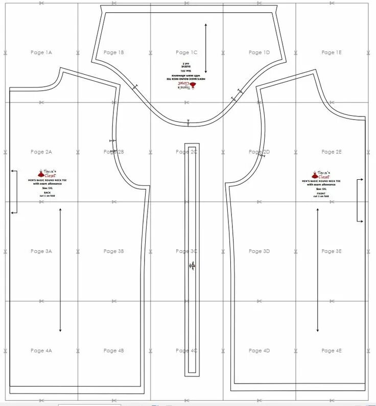 Sewing выкройки The Little Sewist: Free PDF sewing pattern: Men’s basic round neck T-shirt Free 