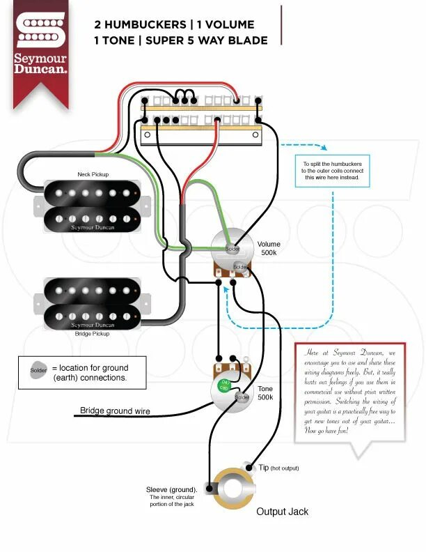 Seymour duncan распайка Wiring Diagrams - Seymour Duncan Seymour Duncan Seymour duncan, Guitar pickups, 
