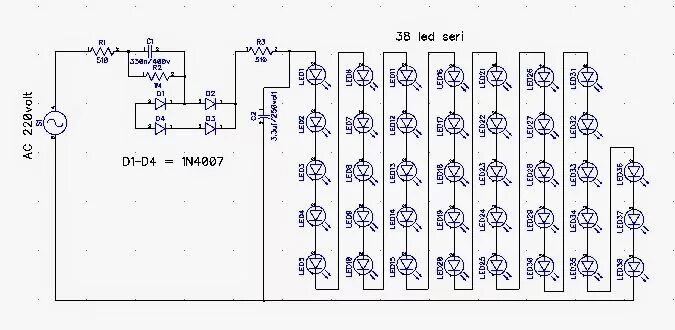 Sf61062hj 1 схема подключения светодиодов Membuat rangkaian lampu led 220v lengkap dengan PCB Belajar Robot Lampu led, Led