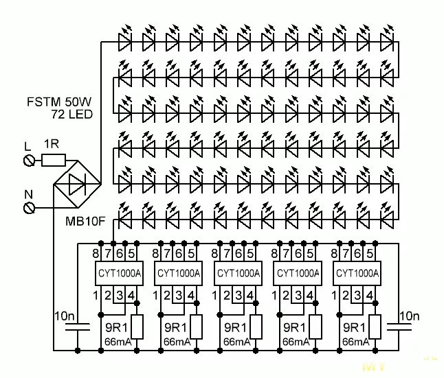 Sf61062hj 1 схема подключения светодиодов Eglo 95679 mennyezeti lámpa tápegységében ellenállás - ami biztosíték - megszaka