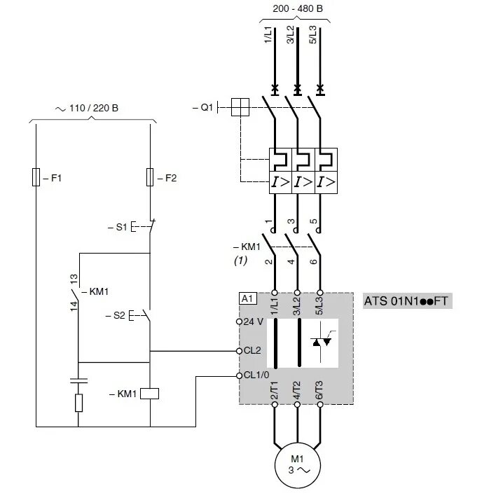 Sfb 001 устройство плавного подключение ATS01N1..FT: в какой фазе находится симистор? Schneider Electric Казахстан