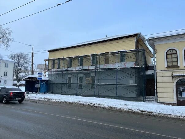 Shau преображенская ул 25 октябрьский район фото Ремонт фасада новодела "Дома Леденцова" на Преображенской, 17 #КультурноеНаследи