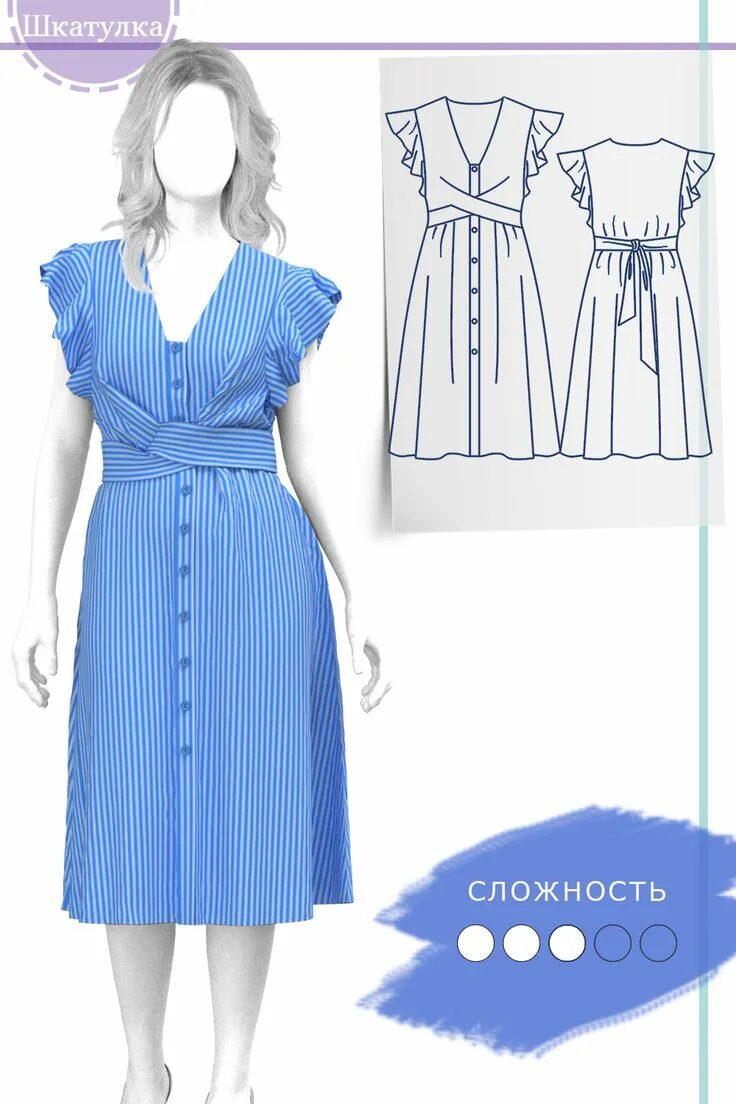 Shkatulka sew ru выкройка бесплатно Выкройка платья с завязками WD050620 Выкройка платья, Платья, Модные стили