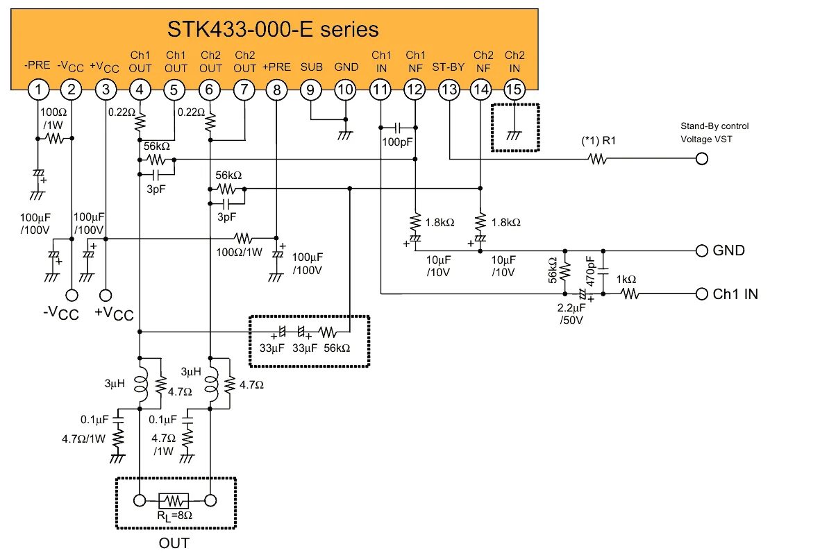 Stk402 070 схема усилителя Микросхема STK403-070. Тех. описание и datasheet.