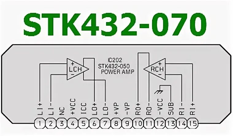 Stk402 070 схема усилителя PDF STK432-070 Components