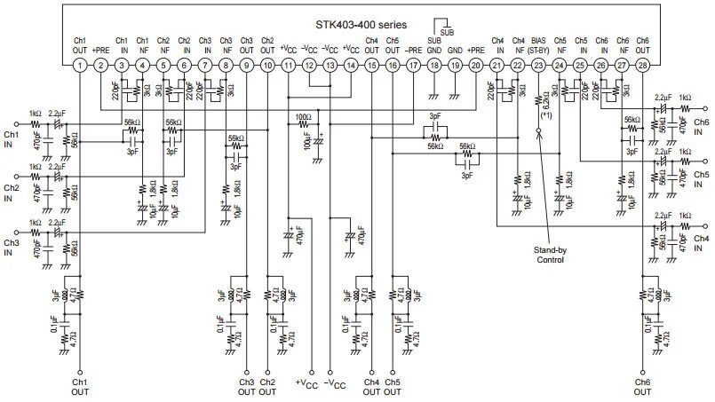 Stk403 100 схема усилителя Stk403 040 datasheet - Basanova.ru