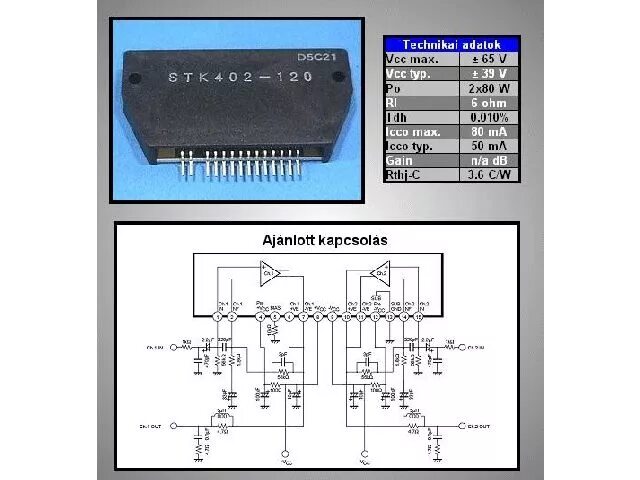 Stk403 100 схема усилителя Circuit intégré STK402-120S. Avtronic