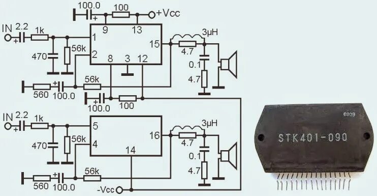 Stk403 100 схема усилителя Electro help: STK --- SERIES - POWER-AMPLIFIER ICs and TYPICAL CIRCUIT DIAGRAMS