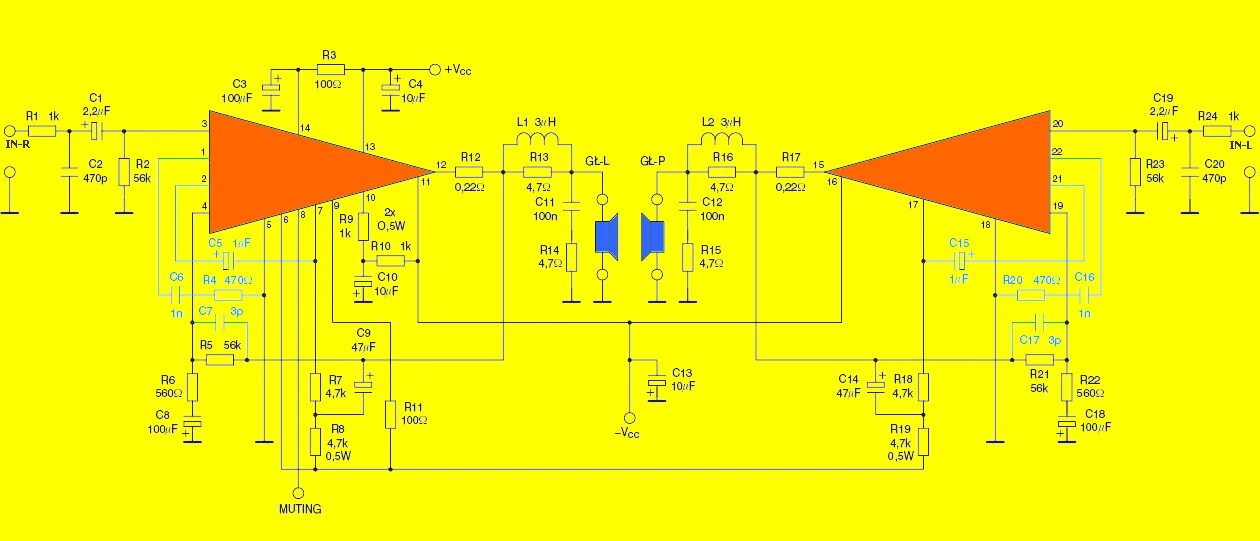 Stk413 430 схема усилителя STK4241 STK4201 STK4221 STK4211 STK4231 Amplifier Circuit - #audioamplifiercircu