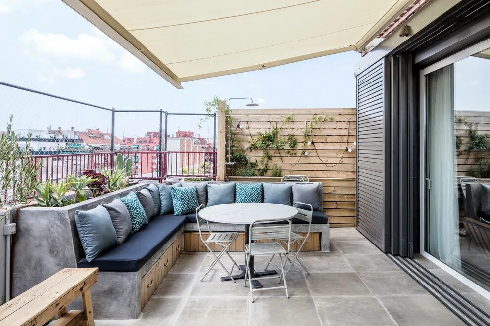 Studia 54 интерьер квартиры с двумя террасами Contemporáneo Terraza Y Balcón - Современный - Балкон и лоджия - Барселона Houzz