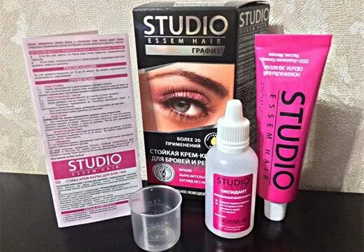 Studio professional татуаж для бровей Studio Essem Hair краска для бровей и ресниц: подробная инструкция