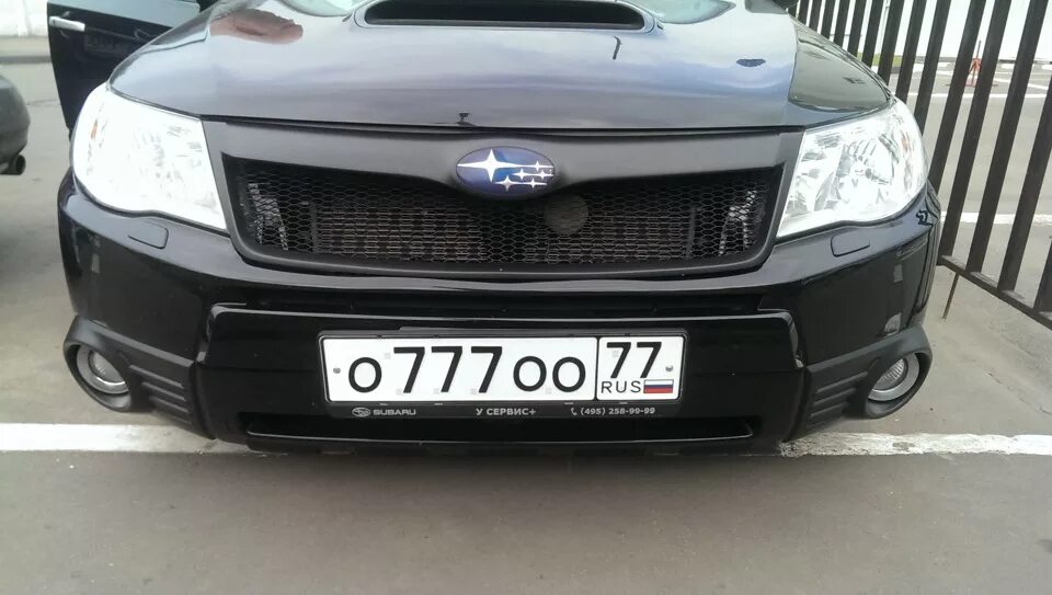 Subaru forester sh решетка радиатора тюнинг Немножко чёрного для фори или долой хром и серебристый цвет ручек - Subaru Fores
