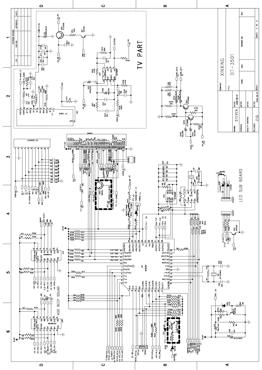 Supra scd 401u схема электрическая принципиальная скачать SUPRA SDD-T3503 SCH Service Manual download, schematics, eeprom, repair info for