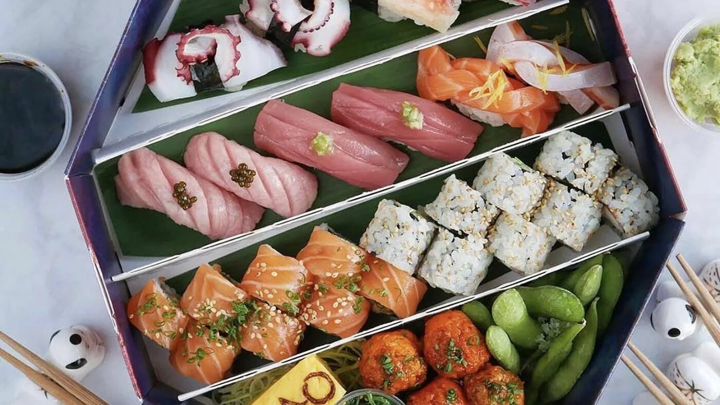 Sushi box ул калинина 11 фото Palais canard meurtrier wok sushi carte automate Assortiment corde