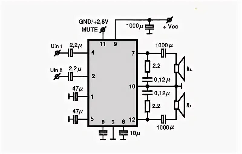 Ta8200ah схема усилителя ta Audio IC - Electronic Circuits, TV Schematics, Audio