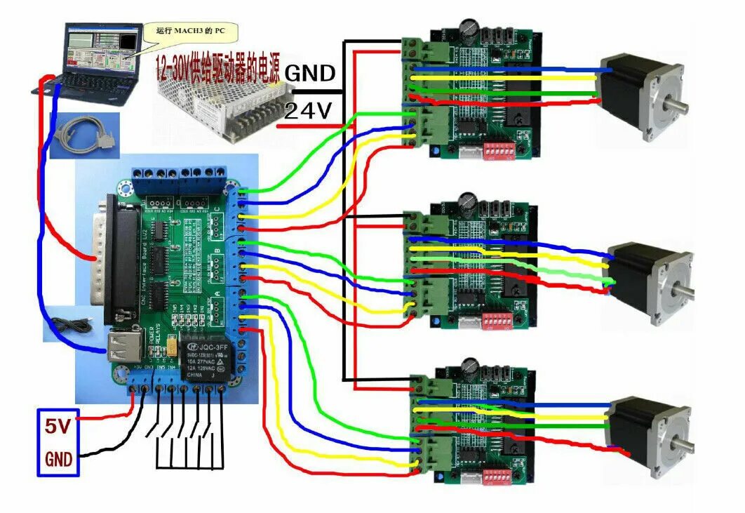 Tb6600 подключение двигателя США 4 оси Cnc Kit Nema 23 шагового двигателя двойной вал 270o-in/76mm/3A+MD430 д