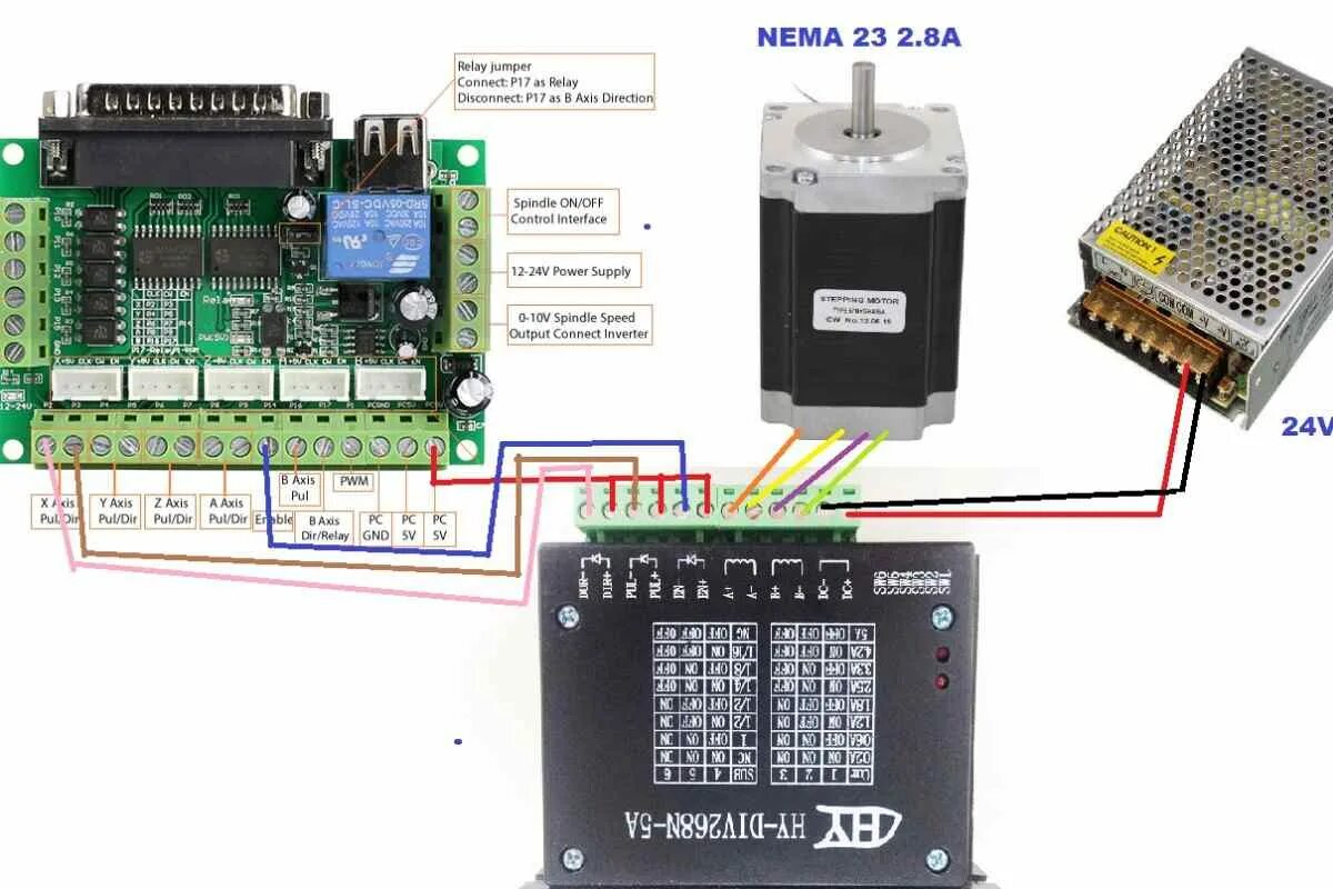 Tb6600 подключение двигателя Tb6600 драйвер шагового двигателя схема