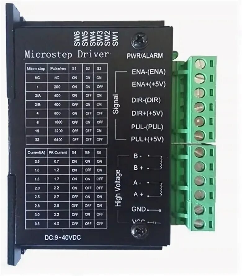 Tb6600 подключение двигателя Купить TB6600 КОНТРОЛЛЕР ШАГОВОГО ДВИГАТЕЛЯ 4A 1/32 МАХ: отзывы, фото и характер