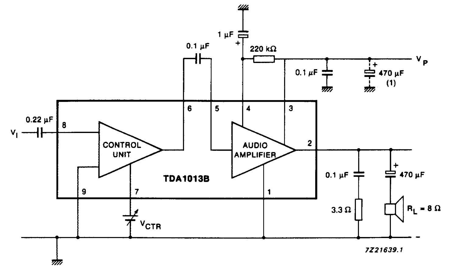 Tda1013a схема усилителя TDA1013B усилители сигнала, мощности