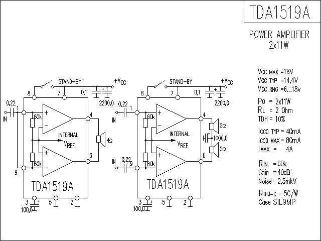 Tda1519a схема усилителя Ответы Mail.ru: Как сделать усилитель на TDA1519 Как можно сделать усилитель на 