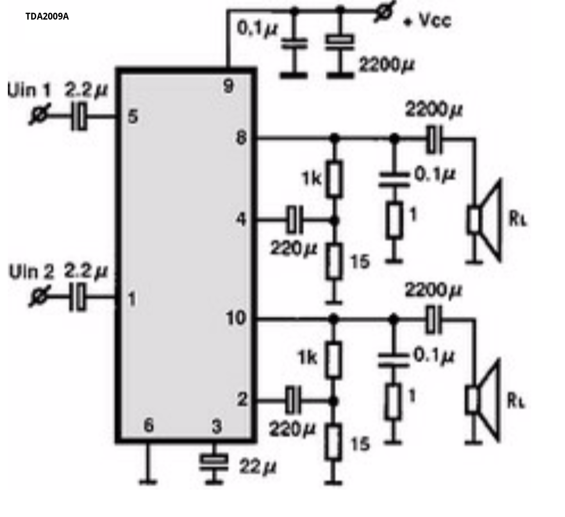 Tda2009a схема усилителя integrated circuit - TDA2009A speakers making a ticking noise - Electrical Engin
