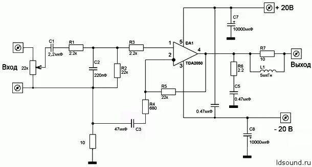 Tda2050 схема усилителя integratS_021 ldsound.ru (1) ldsound.info