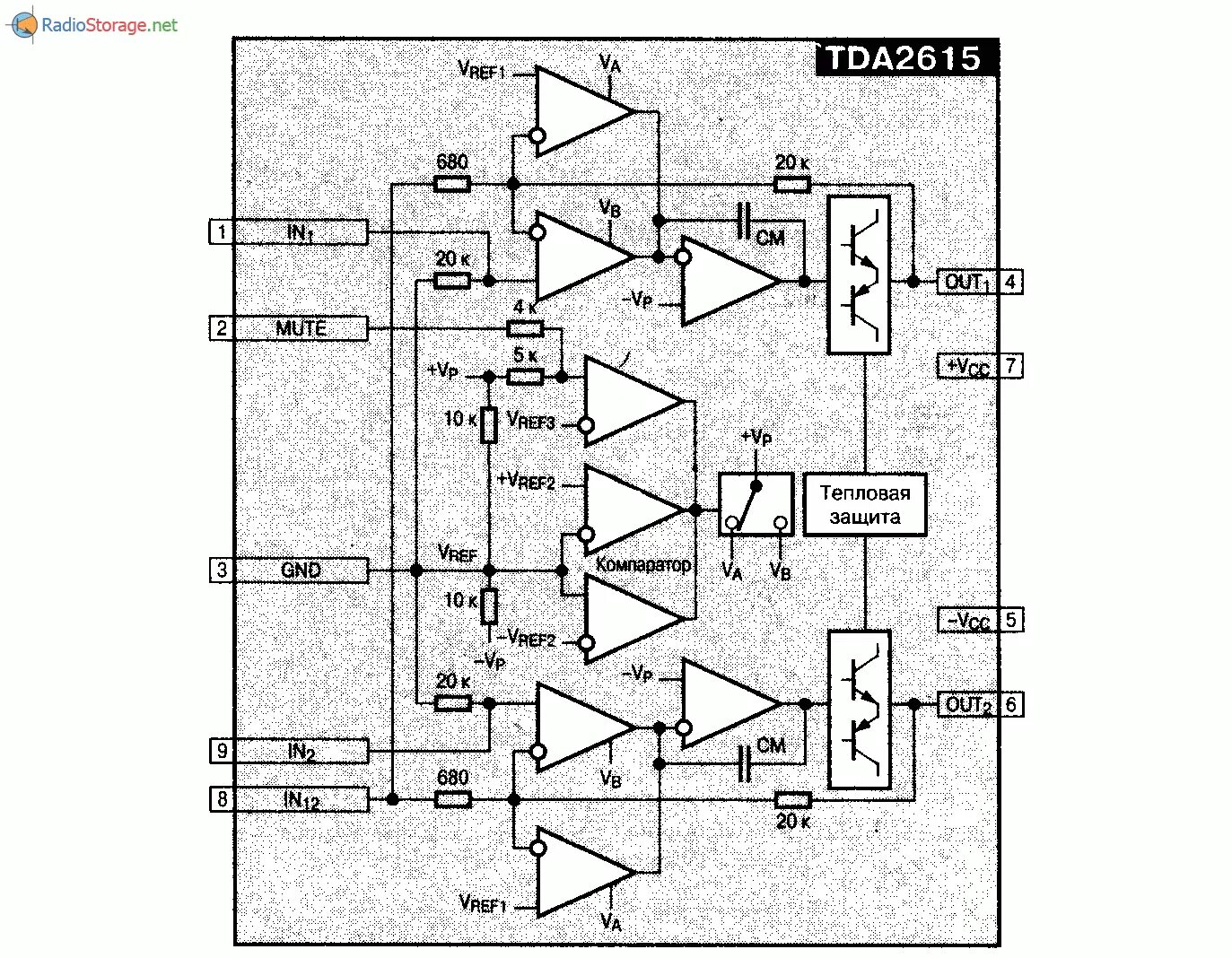 Tda2615 схема усилителя Микросхема TDA2615 - двухканальный Hi-Fi УНЧ (6Вт при 7,5-21В)