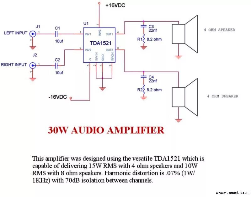 Tda2616 усилитель схема и печатная плата Tda2616 усилитель схема однополярный