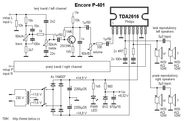 Tda2616 усилитель схема и печатная плата La4743K Circuit Diagram