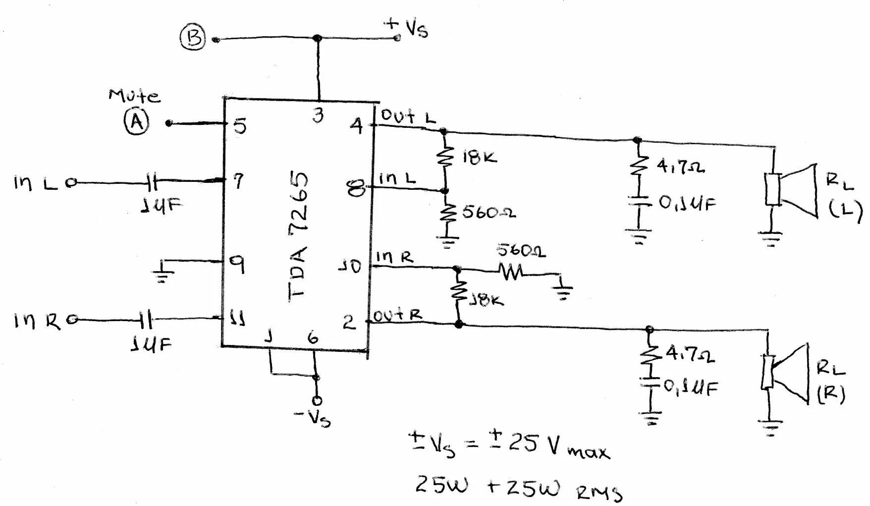 Tda7264 схема усилителя нч Микросхема tda7265 схема включения характеристики - Basanova.ru