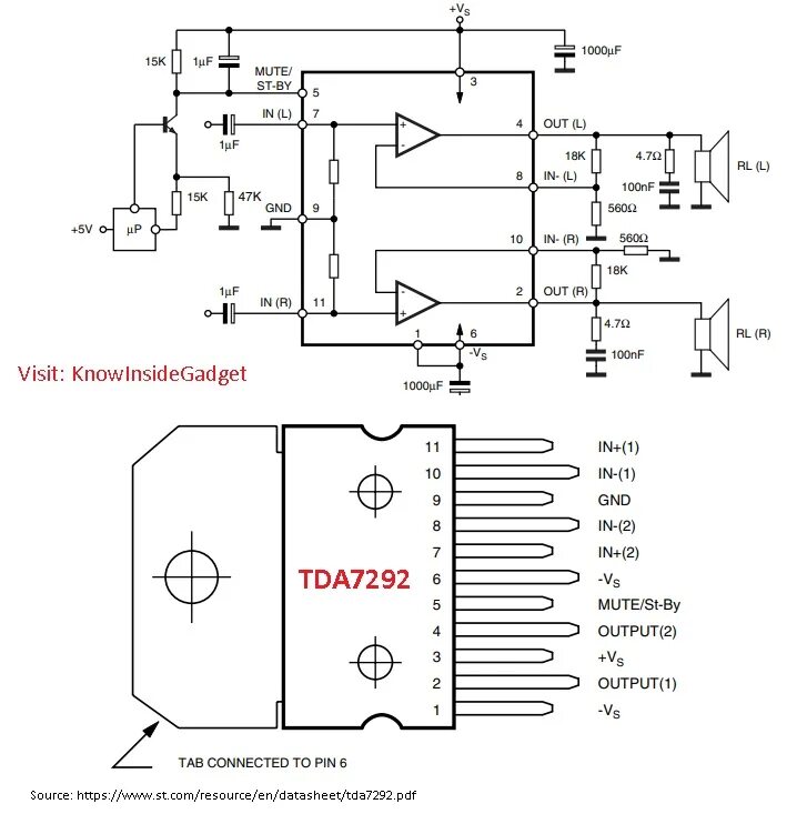 Tda7264 схема усилителя нч TDA7379 TDA7377 TDA7375 TDA7297 TDA7391 TDA7292 Board Schematic