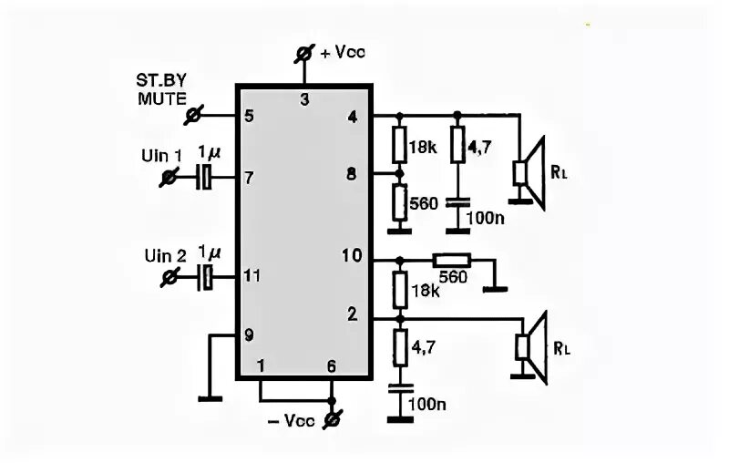 Tda7269 схема усилителя TDA Audio IC parameters, equivalents, app notes and cross reference (Pag. 169/29