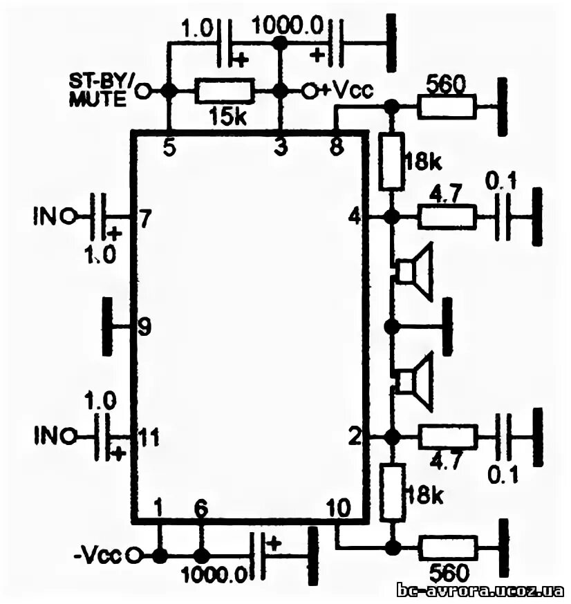 Tda7269 схема усилителя TDA7269A ITExplain