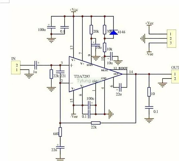 Tda7293 схема усилителя Купить f200a аудио энтузиастов diy amp усилитель для tda7293 Совет поддержки btl