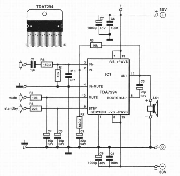 Tda7294 схема усилителя Картинки МИКРОСХЕМЫ ТДА УСИЛИТЕЛИ