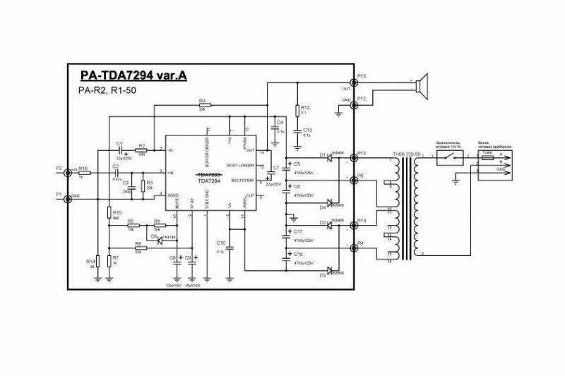 Tda7294 схема усилителя мощности Распайка 10 ватного комбика - стр. 2 - equipment.craft - Форум гитаристов