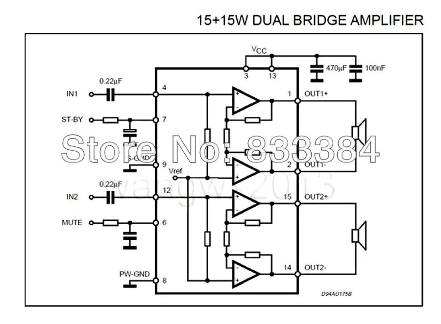 Tda7297 схема усилителя DC12V TDA7297 Версия B Низкий Уровень Шума мини Аудио Усилитель Совет 2*15 Вт Дв