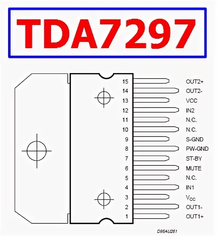 Tda7297sa схема усилителя TDA7297 Datasheet PDF - 15+15W Dual Bridge Amplifier - ST
