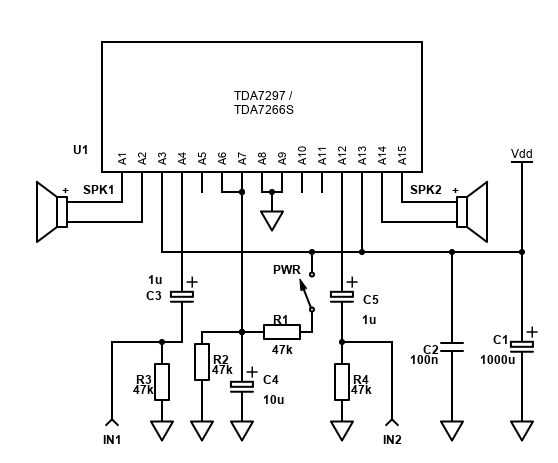 Tda7297sa схема усилителя Tda7297 Amplifier Circuit Diagram : Tda7297 15w 15w Stereo Amplifier Kit / Simpl