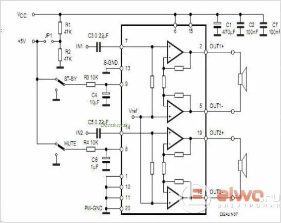 Tda7297sa схема усилителя Усилитель на TDA7297 - Форум по электронике