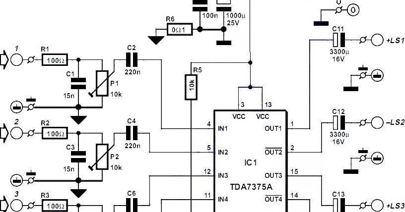 Tda7375 схема усилителя Electronics Circuit Application : TDA7375A IC Amplifier Circuits.