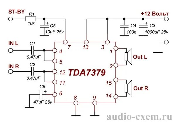 Tda7379 схема усилителя Аккустика 2.1 усилитель tda 7379, диодный мост исправен, на усил питание приходи
