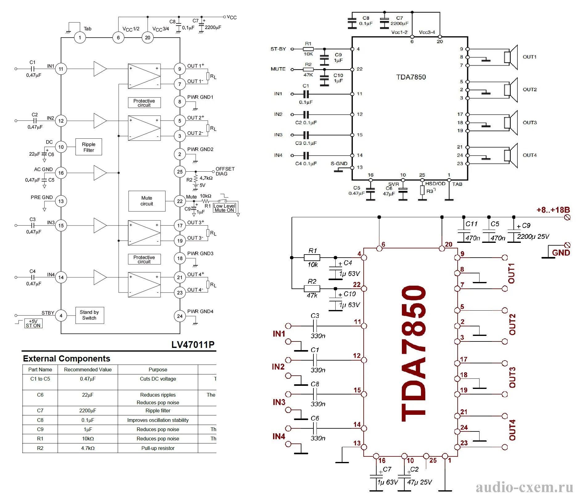 Tda7850 схема подключения усилителя полу- Твик штатного ГУ 8701A562 + регулируемая подсветка ГУ - Mitsubishi Lancer 