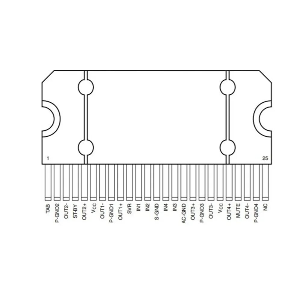 Tda7850 схема усилителя Taidacent 12v Kelas Ab 4*45 W Zip-25 Linear Tube Tinggi Power 4 Channel Quad Jem