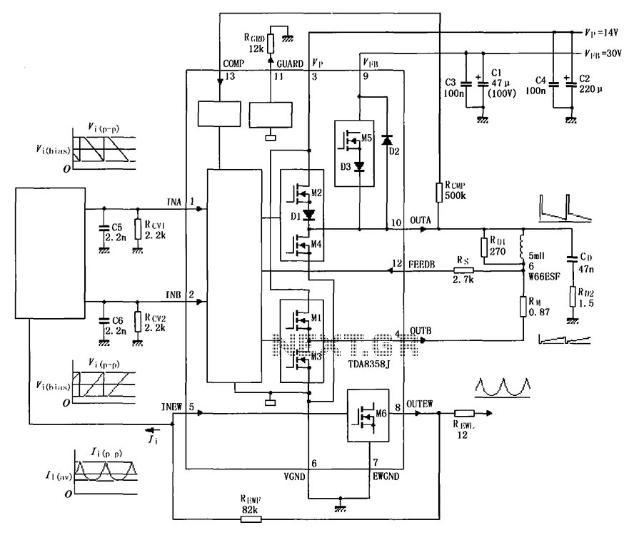 Tda8356 усилитель схема Tda8356 схема включения усилителя