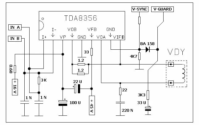 Tda8357j схема усилителя звука Tda8356 характеристики фото HobbiArt.ru