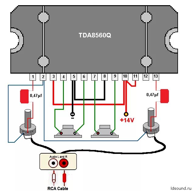 Tda8395p усилитель звука схема Микросхема TDA8560Q/N1 Корпус: DBS13P Купить в розницу и оптом по низким ценам.