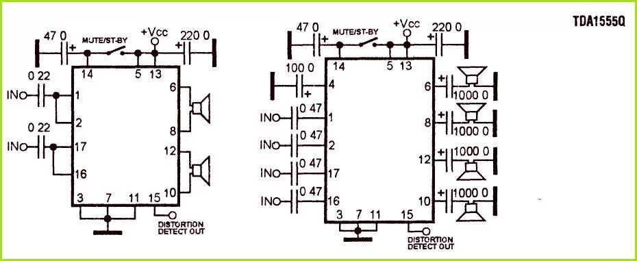 Tda8571j схема усилителя TDA1555