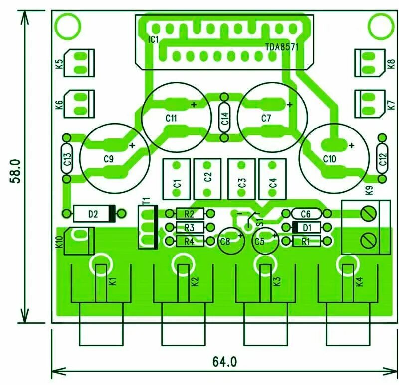 Tda8571j схема усилителя Усилитель низкой частоты на TDA8571 HamRadio Дзен